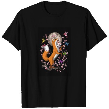 Discover Fox Japanese Cherry Blossom T Shirts