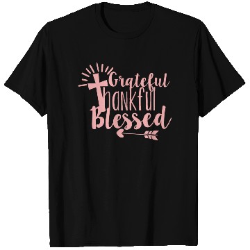 Discover Grateful Thankful And Blessed Jesus Cross T Shirts