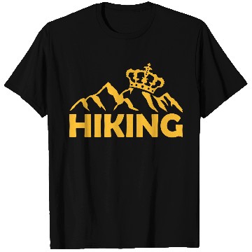 Discover Logo Hiking crown mountains T Shirts