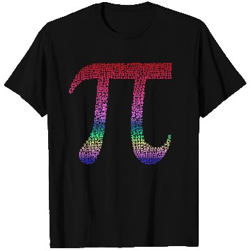 Discover Irrational Pi Day T Shirts Faded Rainbow Pi Design