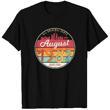 Discover 40th Birthday August 1982 T Shirts