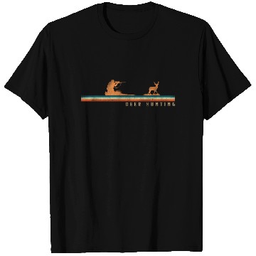 Discover Buck Deer Hunting Hunter Retro T Shirts