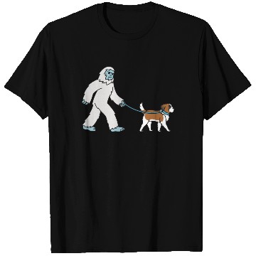 Discover Bigfoot Sasquatch Walking Saint Bernard T Shirts