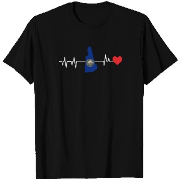 Discover New Hampshire Heartbeat Gift T Shirts