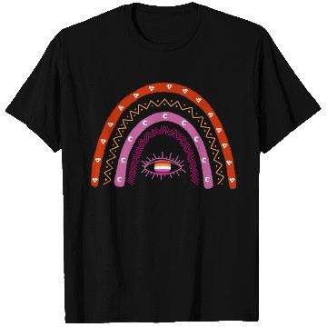Discover Rainbow Lesbian Pride Flag T Shirts