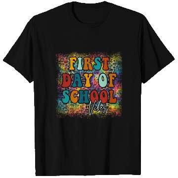 Discover First Day Of School Vibes Rainbow Design tie dye T Shirts