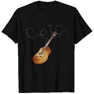 Discover 3D acoustic guitar with loose guitar strings T Shirts