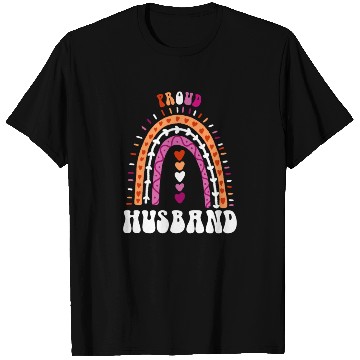 Discover Proud Husband Lesbian Pride Boho Rainbow T Shirts