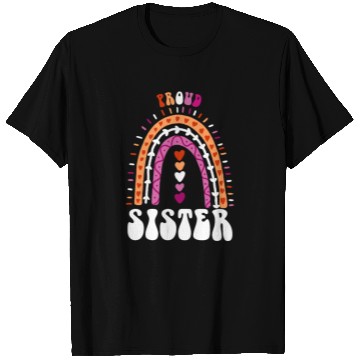 Discover Proud Sister Lesbian Pride Boho Rainbow T Shirts