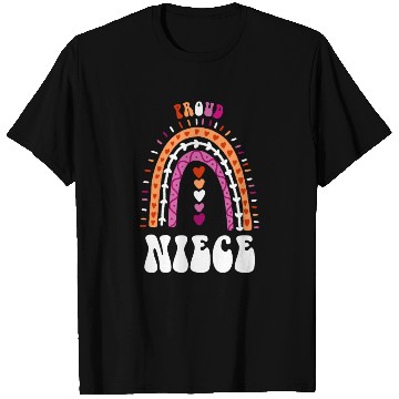 Discover Proud Niece Lesbian Pride Boho Rainbow T Shirts