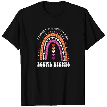 Discover Equal Rights Lesbian Pride Boho Rainbow T Shirts
