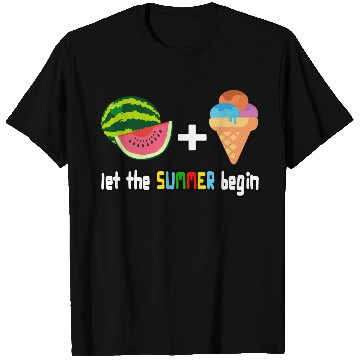Discover summer cool watermelon, ice cream vacation holiday T Shirts