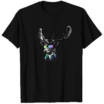 Discover Deer DJ GreyCool and Funny Music Animal With T Shirts