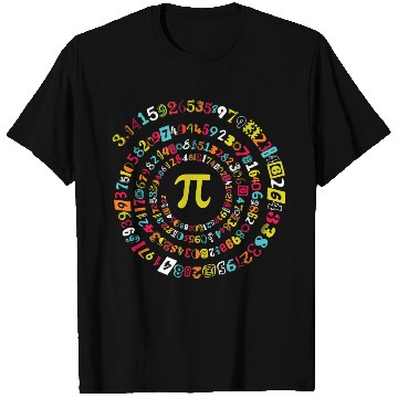 Discover Funny Pi Day T Shirts Spiral Pi Math T Shirts for Pi Day