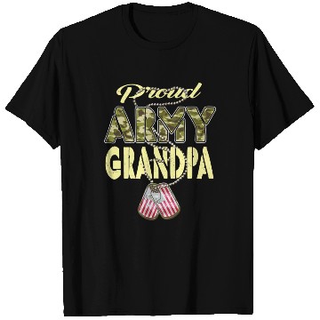 Discover Proud Army Grandpa Camo Us Dog Tag Military Grandf T Shirts