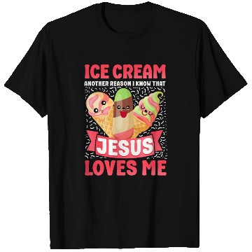 Discover Ice Cream Christian Jesus Cone T Shirts