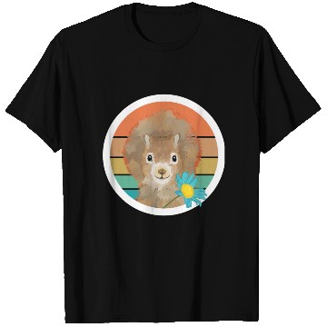 Discover Retro Vintage Squirrel With Flower T Shirts