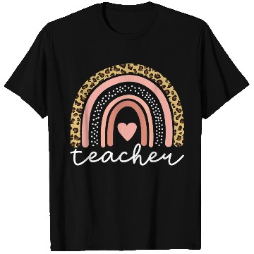 Discover Boho Teacher Rainbow Leopard Teacher Appreciation T Shirts