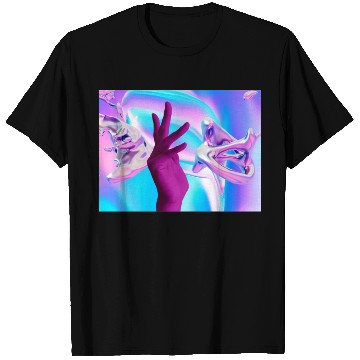 Discover Holographic mystical Aesthetic hand T Shirts