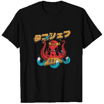 Discover Octopus Chef Sushi | Japanese Food T Shirts | Anime