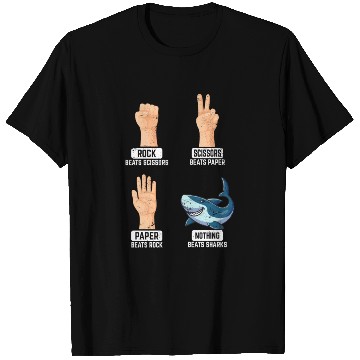 Discover Rock Paper Scissors Nothing Beats Sharks Funny Sha T Shirts