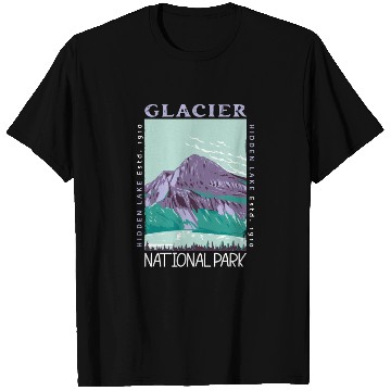 Discover Glacier National Park Hidden Lake Distressed T Shirts