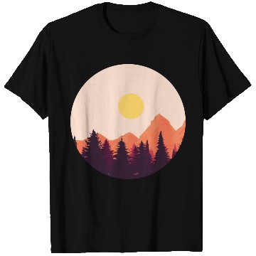Discover sunset horizon mountains T Shirts