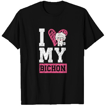 Discover I Love My Bichon Frise Curly Hair Pup Puppy Lover T Shirts
