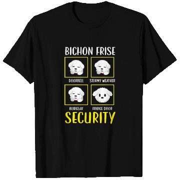 Discover Bichon Frise Security Curly Hair Pup Puppy Lover T Shirts
