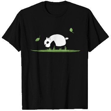 Discover Animal Love Cartoon Panda Ecosystem Nature Grass T Shirts