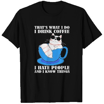 Discover That's what i do i drink Coffee Cat Lover T Shirts