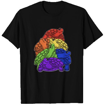 Discover Turtle Stack LGBTQ Gay Pride Rainbow Flag LGBT T Shirts