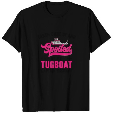Discover Tugboat Spoiled Tugboat Captain Husband Sailing T Shirts
