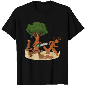 Discover Tree vs Lumberjack Unisex Mens T Shirts Funny Humor