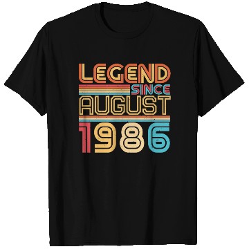 Discover Birthday Greeting For August 1986 T Shirts