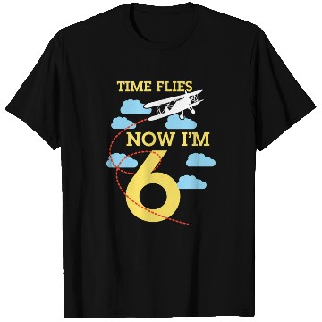 Discover 6th Birthday Boys Airplane 6 year old Birthday T Shirts
