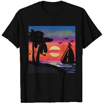 Discover Beach Sunset T Shirts
