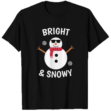 Discover Bright and snowy winter snowman T Shirts