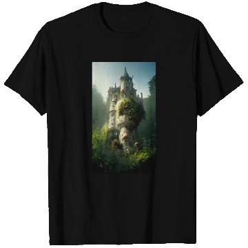 Discover An old abandoned castle in the jungle. Green T Shirts