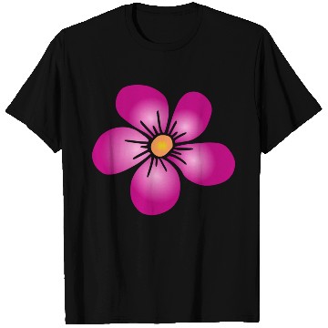 Discover pink blooming daisy flower flowery, floral pattern T Shirts