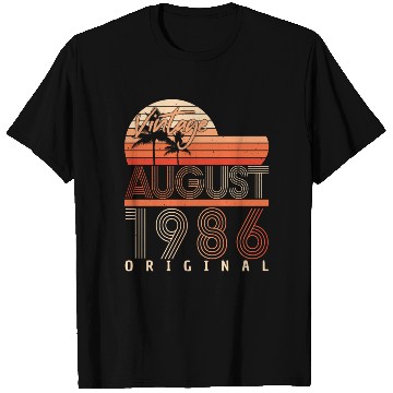 Discover Birthday Greeting For August 1986 T Shirts