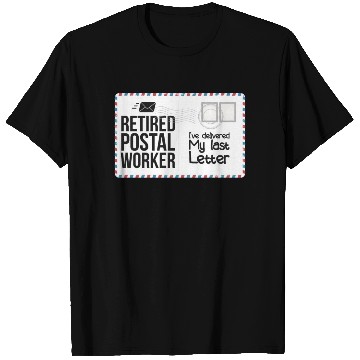 Discover Retired Postal Worker Retirement Mailman Postman T Shirts