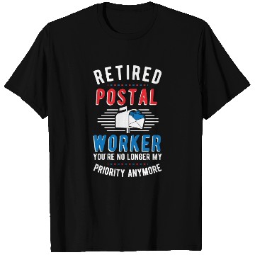 Discover Retired Postal Worker Retirement Mailman Postman T Shirts