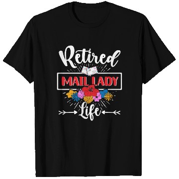 Discover Retired Postal Worker Gifts Retirement Mail Lady T Shirts