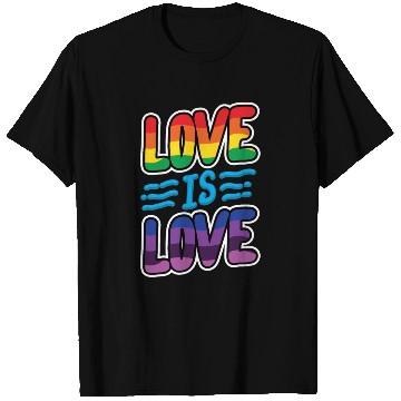 Discover Gay Pride Lesbian LGBT Rainbow Love is Love T Shirts