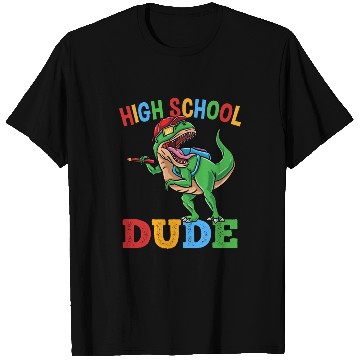 Discover High School Dude T-Rex Dinosaur Boys T Shirts