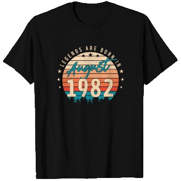 Discover 40th Birthday August 1982 T Shirts