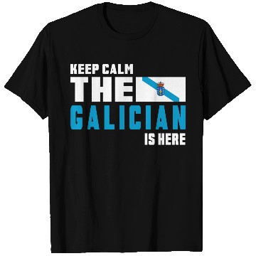 Discover Keep calm Galicia flags design T Shirts