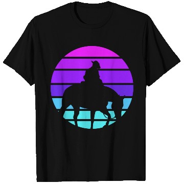 Discover Synthwave Cowboy Horse Wrangler Gift T Shirts