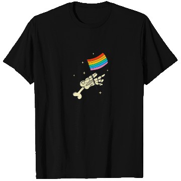 Discover Lgbtq Hand Rainbow Flag Queer Pride T Shirts